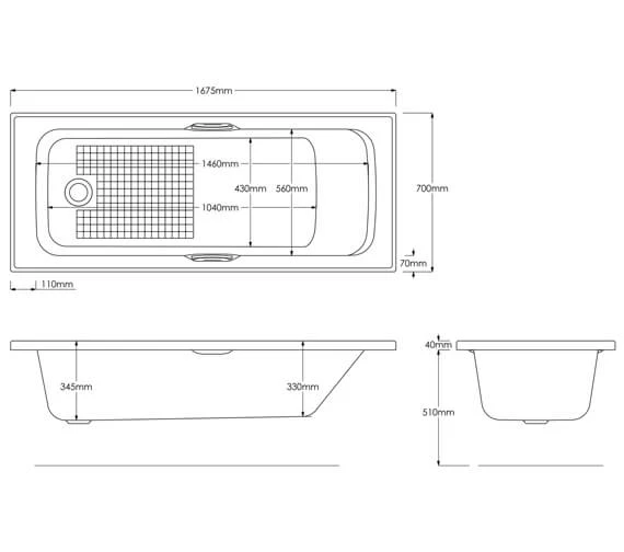 Trojan Granada 5mm Acrylic Single Ended Bath With Twin Grip - 2th 3 Trojan Granada 5mm Acrylic Single Ended Bath With Twin Grip - 2th - Image 3