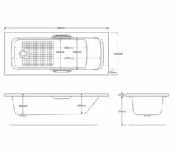 Trojan Granada II Euro Standard 5mm Acrylic Bath - Nth