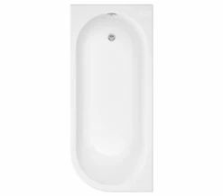 Trojan J Shape Single Ended Encapsulated Bath White