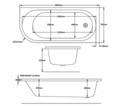 Trojan J Shape Single Ended Encapsulated Bath White -Duravit Sales Shop M700 2022 7 6 13 43 47 882