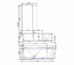 Trojan Style Easy Access Shower Bath With Bath Screen And Twin Waste -Duravit Sales Shop M700 2022 7 8 13 33 47 549