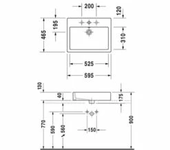 Duravit Vero White 1 Tap Hole Ground Countertop Basin -Duravit Sales Shop M700 2022 8 1 7 28 53 779