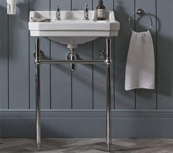 Tavistock Vitoria 610 X 505mm Traditional Basin With Washstand 1 Tavistock Vitoria 610 X 505mm Traditional Basin With Washstand