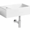 Tavistock Matrix Wall Hung Compact 370mm 1 Tap Hole Basin
