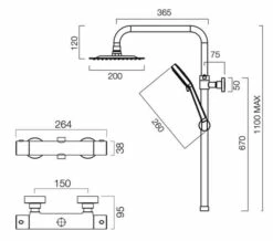 Tavistock Quantum Cool Touch Thermostatic Dual Control Bar Valve With Shower Set -Duravit Sales Shop M700 2022 8 19 7 38 31 809