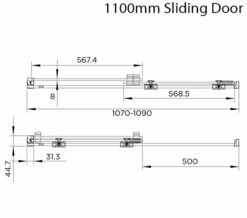 Aquadart Rolla 8 Sliding Shower Door 2000mm High -Duravit Sales Shop M700 2022 8 3 14 19 40 418