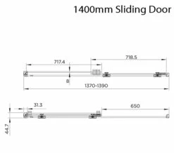 Aquadart Rolla 8 Sliding Shower Door 2000mm High -Duravit Sales Shop M700 2022 8 3 14 20 25 663