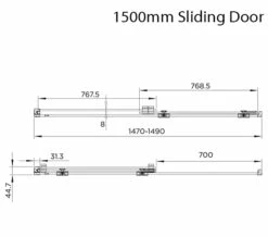Aquadart Rolla 8 Sliding Shower Door 2000mm High -Duravit Sales Shop M700 2022 8 3 14 20 39 811