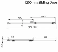 Aquadart Rolla 8 Sliding Shower Door 2000mm High -Duravit Sales Shop M700 2022 8 3 14 20 8 942