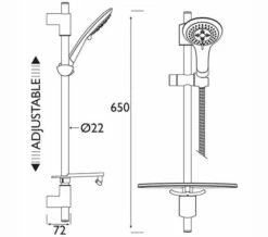 Bristan Evo Chrome Finish Adjustable Shower Kit With Multi Function Rub Clean Handset -Duravit Sales Shop M700 2022 8 5 14 48 12 877