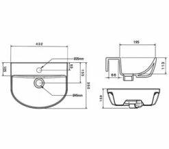Roper Rhodes Zest White Slimline Semi Countertop Basin 435mm - Z2SCBAS -Duravit Sales Shop M700 2022 9 13 11 10 38 82