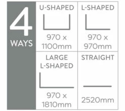 Croydex Superline Modular Shower Curtain Rail Kit Chrome - AD119041 -Duravit Sales Shop M700 2022 9 5 13 8 39 829