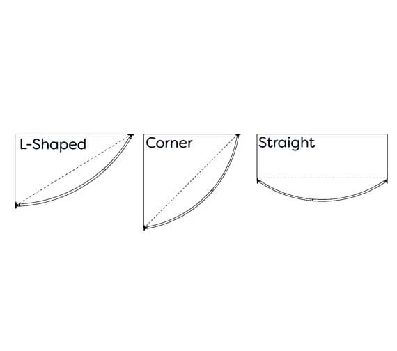 Croydex Premium Telescopic Curved Chrome Shower Curtain Rod 4 Croydex Premium Telescopic Curved Chrome Shower Curtain Rod - Image 4