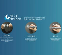 Croydex Stick-N-Lock Shower Cubicle Telescopic Tension Rod -Duravit Sales Shop M700 2022 9 6 14 8 34 369 1