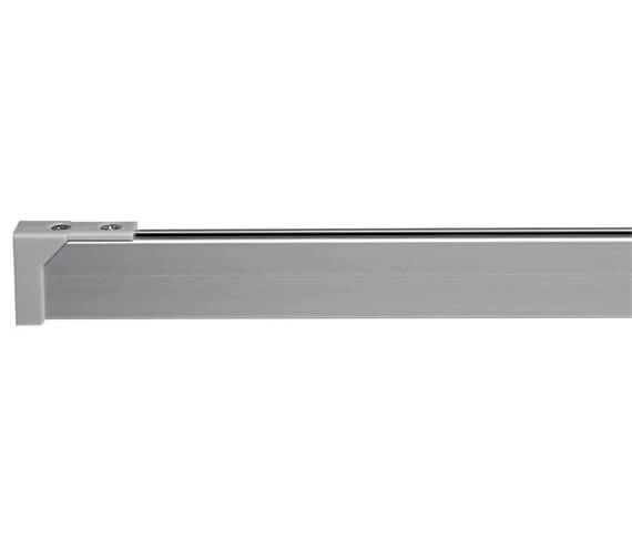 Croydex Professional Profile 400 Standard L Shaped Silver Shower Rail 1 Croydex Professional Profile 400 Standard L Shaped Silver Shower Rail