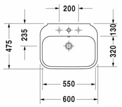 Duravit Happy D2 White Washbasin With Overflow -Duravit Sales Shop M700 2022 9 6 8 10 10 228