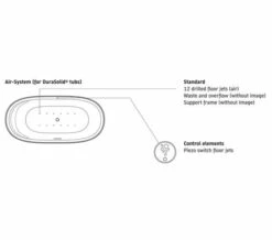 Duravit Zencha 1600 X 850mm Air System Whirlpool Bath With 1 Backrest Slope -Duravit Sales Shop M700 2022 9 8 7 23 27 121
