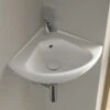 Villeroy & Boch Villeroy And Boch O.Novo 415mm 1 Taphole White Alpin Corner Basin With Overflow