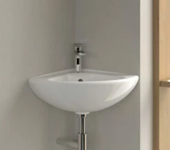 Villeroy & Boch Villeroy And Boch O.Novo 415mm 1 Taphole White Alpin Corner Basin With Overflow -Duravit Sales Shop M700 2023 1 10 12 7 46 445