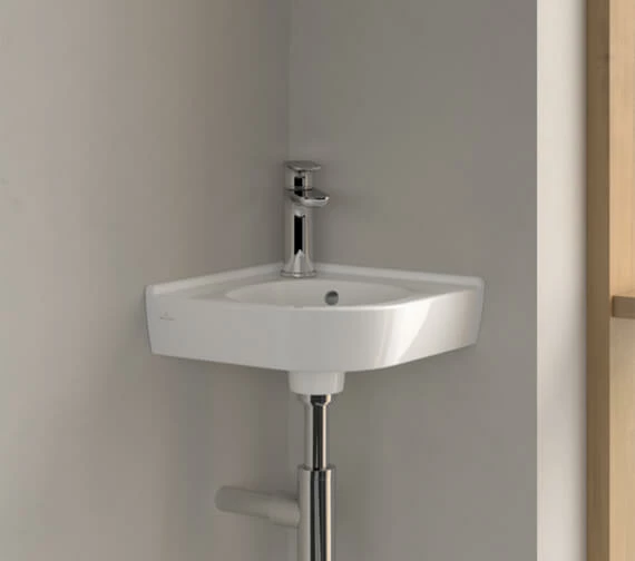 Villeroy & Boch Villeroy And Boch O.Novo 400mm 1 Taphole White Alpin Corner Basin With Overflow 4 Villeroy & Boch Villeroy And Boch O.Novo 400mm 1 Taphole White Alpin Corner Basin With Overflow - Image 4