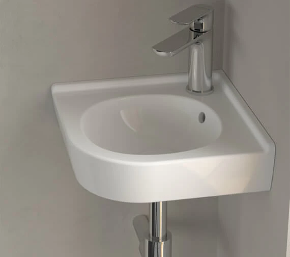 Villeroy & Boch Villeroy And Boch O.Novo 400mm 1 Taphole White Alpin Corner Basin With Overflow 5 Villeroy & Boch Villeroy And Boch O.Novo 400mm 1 Taphole White Alpin Corner Basin With Overflow - Image 5