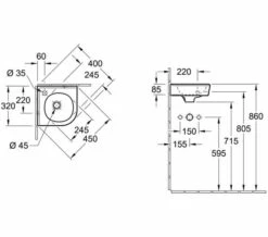 Villeroy & Boch Villeroy And Boch O.Novo 400mm 1 Taphole White Alpin Corner Basin With Overflow 14 Villeroy & Boch Villeroy And Boch O.Novo 400mm 1 Taphole White Alpin Corner Basin With Overflow -Duravit Sales Shop M700 2023 1 11 8 13 9 762
