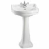 Burlington Edwardian 560mm Round White Basin