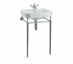 Burlington Victorian 565mm White Medium Basin With Wash Stand