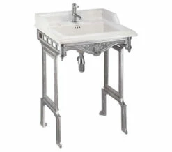Burlington Classic Rectangular Washbasin With Aluminium Washstand