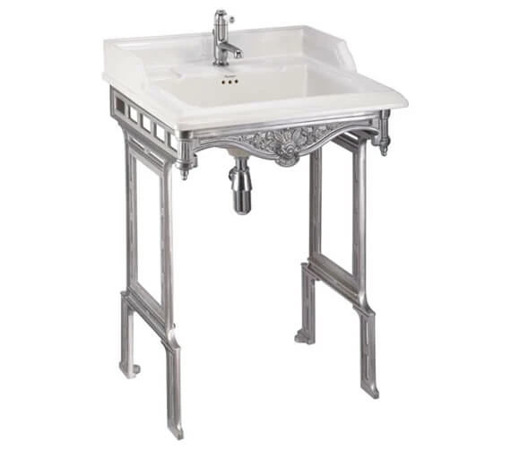 Burlington Classic Rectangular Washbasin With Aluminium Washstand 1 Burlington Classic Rectangular Washbasin With Aluminium Washstand