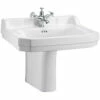 Burlington Edwardian 620mm White Rectangular Basin