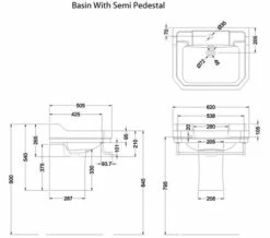 Burlington Edwardian 620mm White Rectangular Basin 7 Burlington Edwardian 620mm White Rectangular Basin -Duravit Sales Shop M700 2023 1 6 11 20 35 828