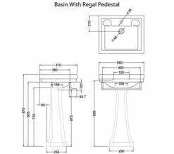 Burlington Contemporary 580 X 470mm White Washbasin -Duravit Sales Shop M700 2023 1 7 6 57 47 498