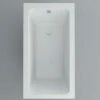 IMEX Quadro 1300 X 700mm White Single Ended Bath