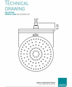 Vado Saturn 254mm Single Function Round Fixed Shower Head -Duravit Sales Shop M700 2023 2 17 12 36 19 823