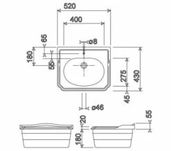 Silverdale Balasani 520 X 430mm Inset Vanity Basin -Duravit Sales Shop M700 2023 2 17 12 56 31 170