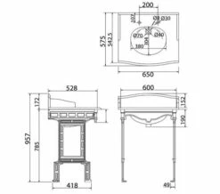 Burlington Carrara Marble Slab And Basin With Aluminium Washstand -Duravit Sales Shop M700 2023 2 17 14 31 11 162