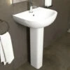 RAK Compact 450mm White Basin With 1 Tap Hole