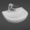 RAK Compact Special Needs 380mm White Wall Hung Basin