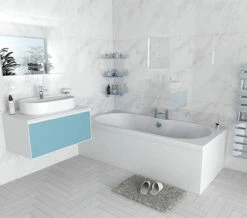 IMEX Wave 1800 X 800mm White Double Ended Bath