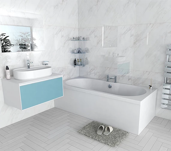 IMEX Wave 1800 X 800mm White Double Ended Bath 1 IMEX Wave 1800 X 800mm White Double Ended Bath