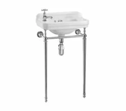 Burlington Edwardian 510mm White Cloakroom Basin With Washstand