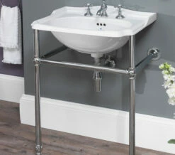 Silverdale Balasani 600 X 490mm Basin And Chrome Stand