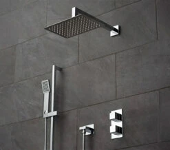 Vado Tablet Notion Vertical Chrome Shower Valve With Head And Slide Rail Kit