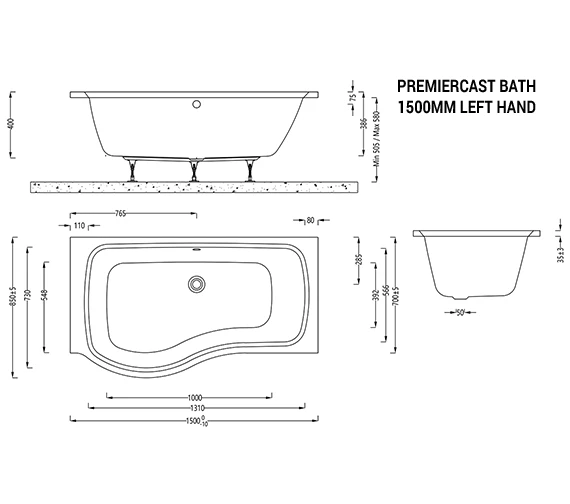 IMEX Ronda Shower Bath 6 IMEX Ronda Shower Bath - Image 6