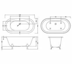 Hudson Reed Kingsbury Double Ended Freestanding Acrylic Bath White -Duravit Sales Shop M700 2023 4 12 5 4 46 258