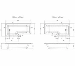 Nuie Square L-Shaped Shower Bath 8 Nuie Square L-Shaped Shower Bath -Duravit Sales Shop M700 2023 4 14 5 57 12 282