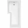Nuie Square L-Shaped Shower Bath