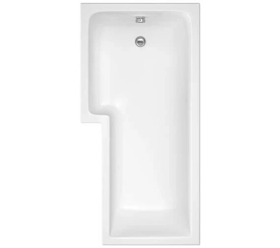 Nuie Square L-Shaped Shower Bath 1 Nuie Square L-Shaped Shower Bath