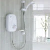 Mira Vigour Thermostatic Power Shower White And Chrome 1.1532.353